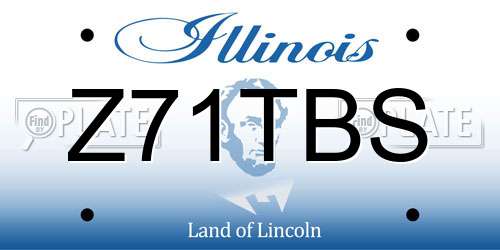 Z71TBS Illinois License Plate