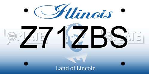 Z71ZBS Illinois License Plate