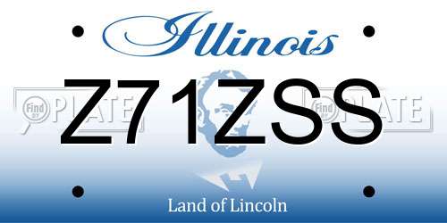 Z71ZSS Illinois License Plate
