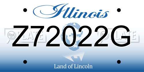 Z72022G Illinois License Plate
