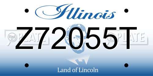 Z72055T Illinois License Plate
