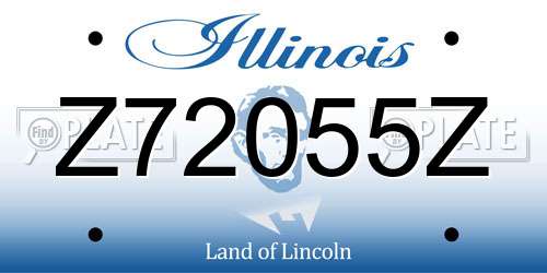 Z72055Z Illinois License Plate