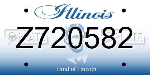 Z720582 Illinois License Plate