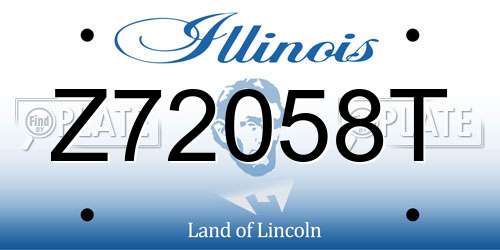 Z72058T Illinois License Plate