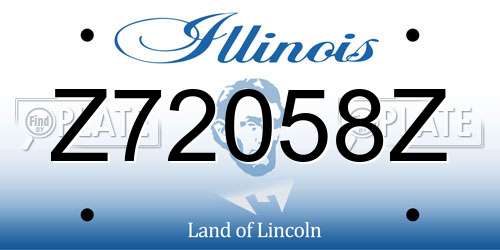 Z72058Z Illinois License Plate