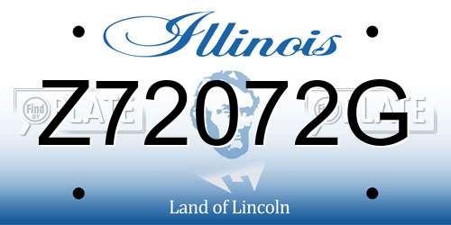 Z72072G Illinois License Plate
