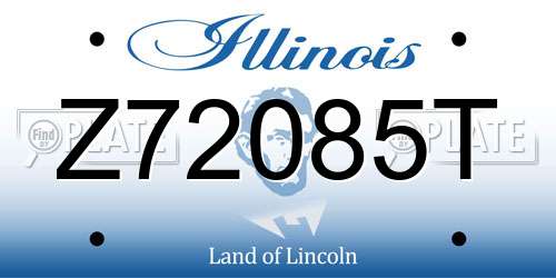 Z72085T Illinois License Plate