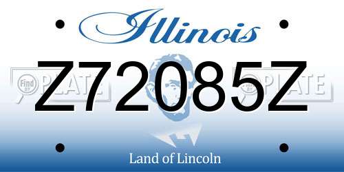 Z72085Z Illinois License Plate