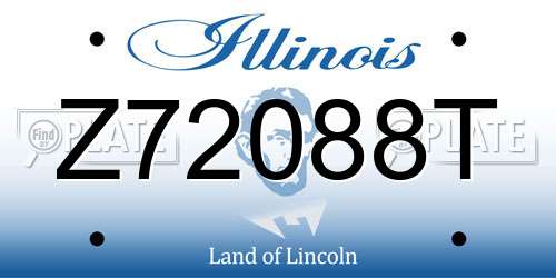 Z72088T Illinois License Plate