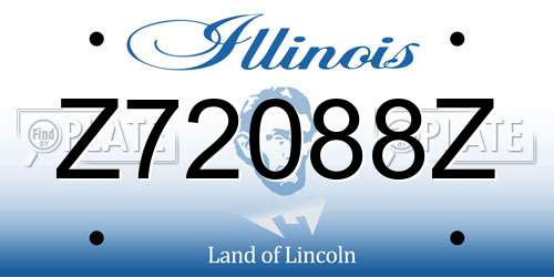 Z72088Z Illinois License Plate