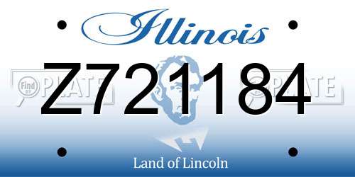 Z721184 Illinois License Plate