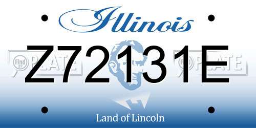 Z72131E Illinois License Plate