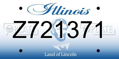 Z721371 Illinois License Plate