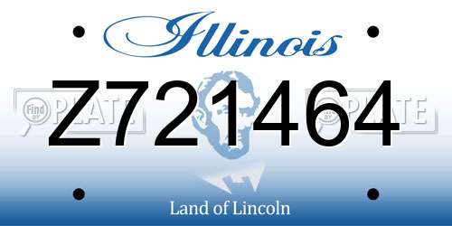 Z721464 Illinois License Plate