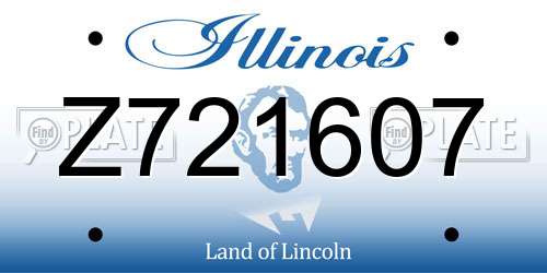 Z721607 Illinois License Plate