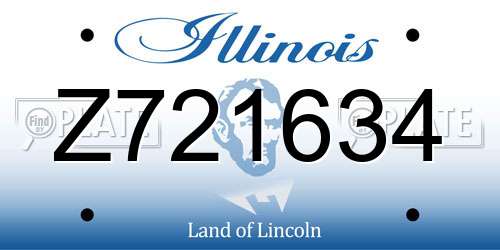 Z721634 Illinois License Plate