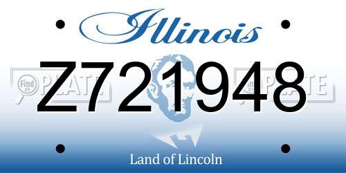 Z721948 Illinois License Plate