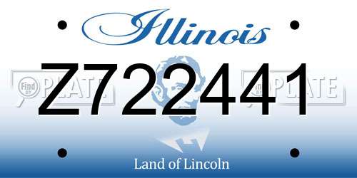 Z722441 Illinois License Plate