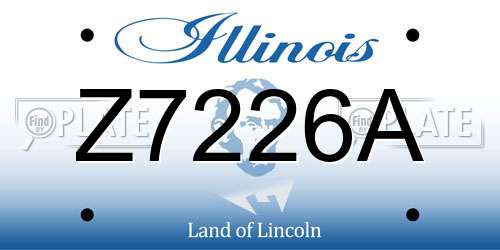 Z7226A Illinois License Plate