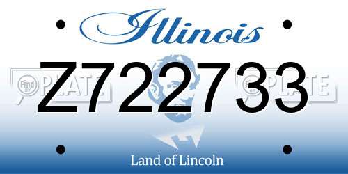 Z722733 Illinois License Plate