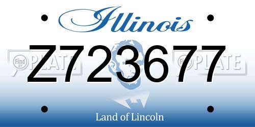 Z723677 Illinois License Plate