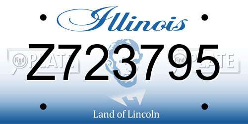 Z723795 Illinois License Plate