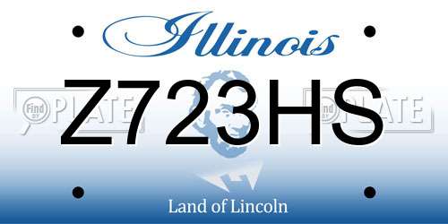Z723HS Illinois License Plate