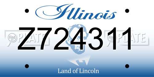 Z724311 Illinois License Plate