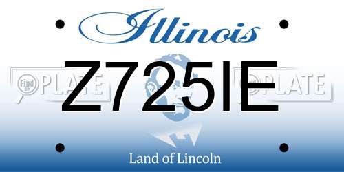 Z725IE Illinois License Plate
