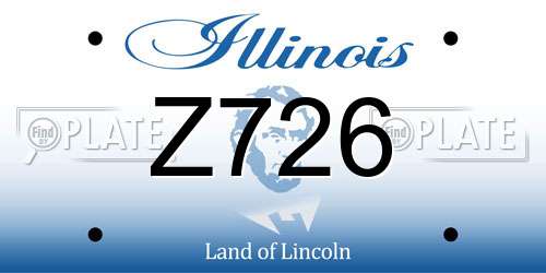 Z726 Illinois License Plate