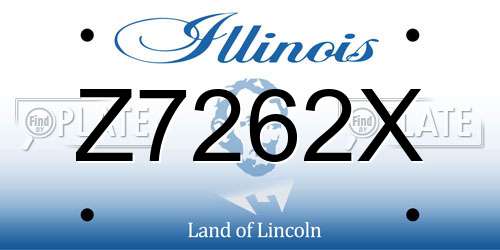 Z7262X Illinois License Plate