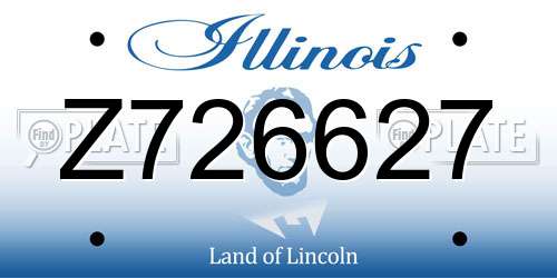 Z726627 Illinois License Plate