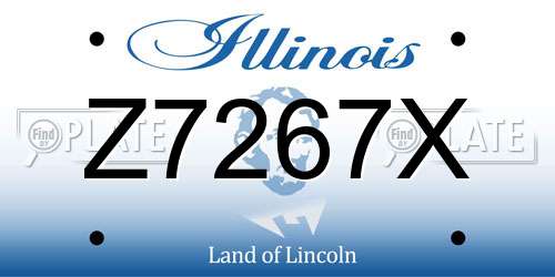 Z7267X Illinois License Plate
