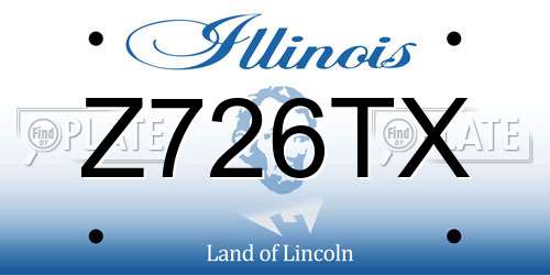 Z726TX Illinois License Plate