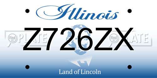 Z726ZX Illinois License Plate