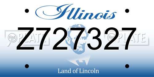 Z727327 Illinois License Plate