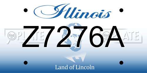 Z7276A Illinois License Plate