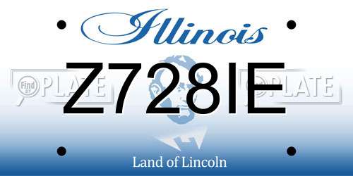 Z728IE Illinois License Plate
