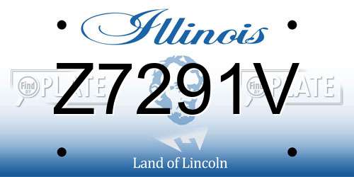 Z7291V Illinois License Plate
