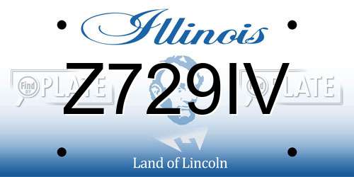 Z729IV Illinois License Plate