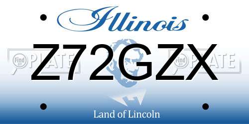 Z72GZX Illinois License Plate