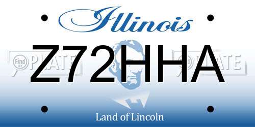 Z72HHA Illinois License Plate