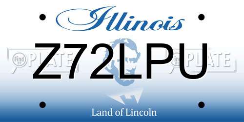 Z72LPU Illinois License Plate