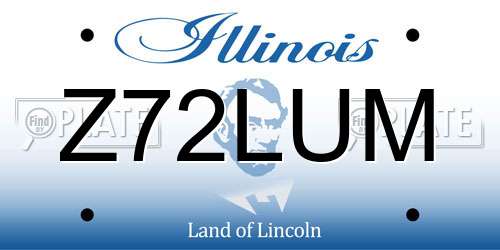 Z72LUM Illinois License Plate