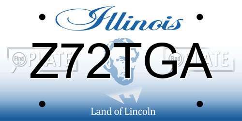 Z72TGA Illinois License Plate