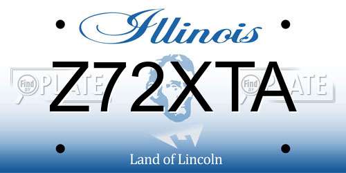 Z72XTA Illinois License Plate