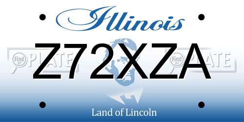 Z72XZA Illinois License Plate