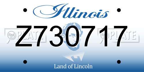 Z730717 Illinois License Plate