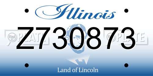 Z730873 Illinois License Plate