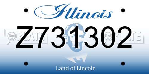 Z731302 Illinois License Plate